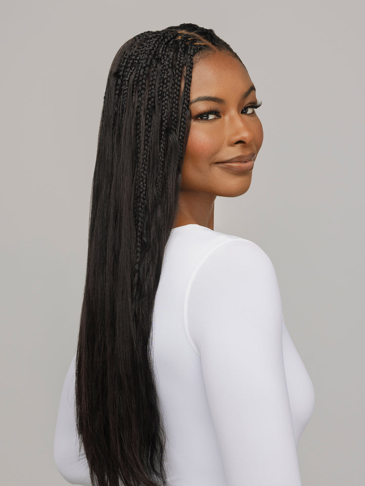 Indique Long Straight Black Braiding Hair